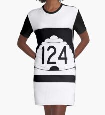 Utah State Route SR-124 | United States Highway Shield Sign Graphic T-Shirt Dress