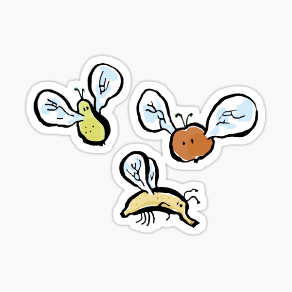 flying fruit flies Sticker
