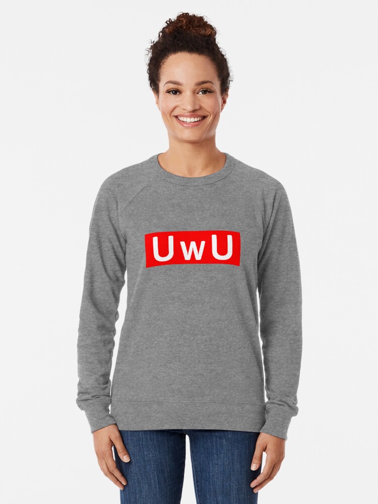 uwu glücklich emoticon anime meme hoodie  leichter pullover