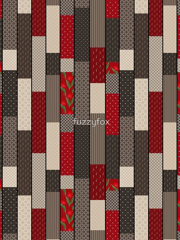 Thumbnail 3 of 3, Scarf, Patchwork. Patchwork. Graphics.patchwork designed and sold by fuzzyfox.