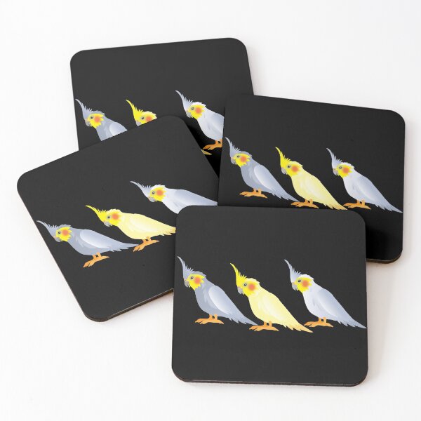 Item preview, Three cockatiels (weiro birds) designed and sold by jazzydevil.