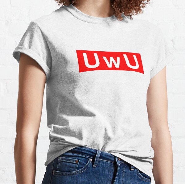 Uwu T Shirts Redbubble - uwu t shirt emoji roblox