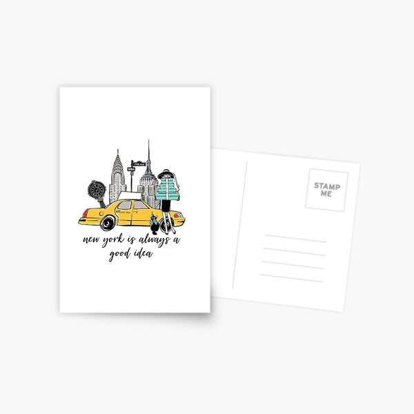 Fille de new york Carte postale