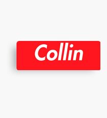 Hello My Name Is Collin Name Tag Canvas Print