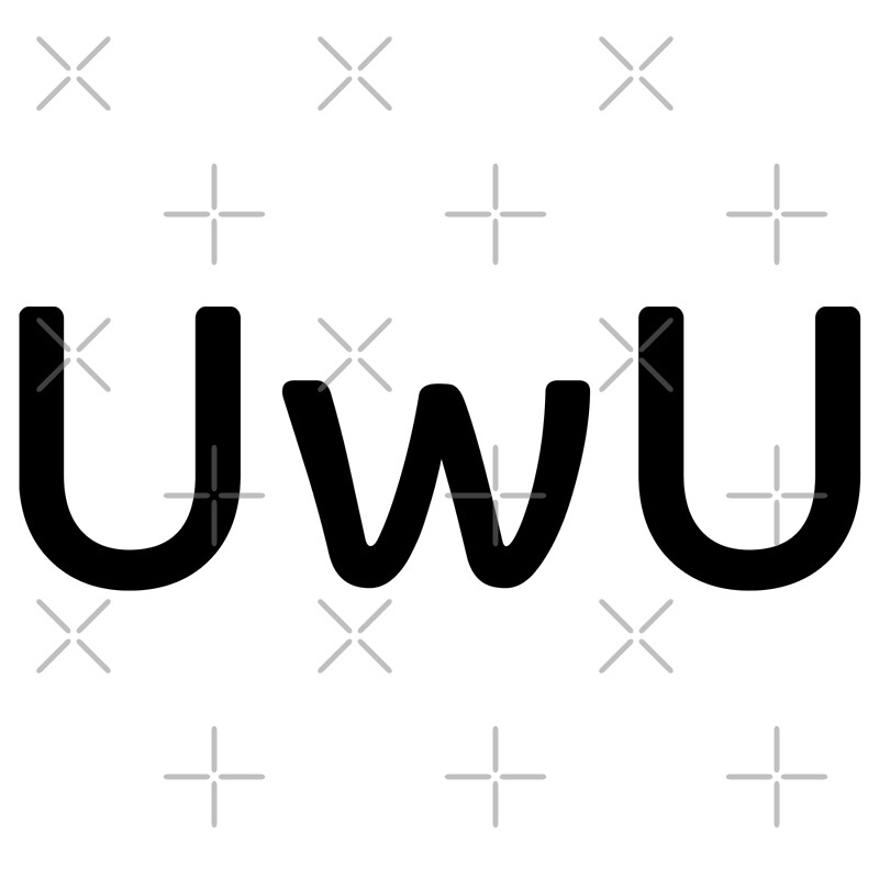 Uwu Meme Happy Anime Face Emoticonos Texto Emoji Lámina Artística - roblox twitter uwu