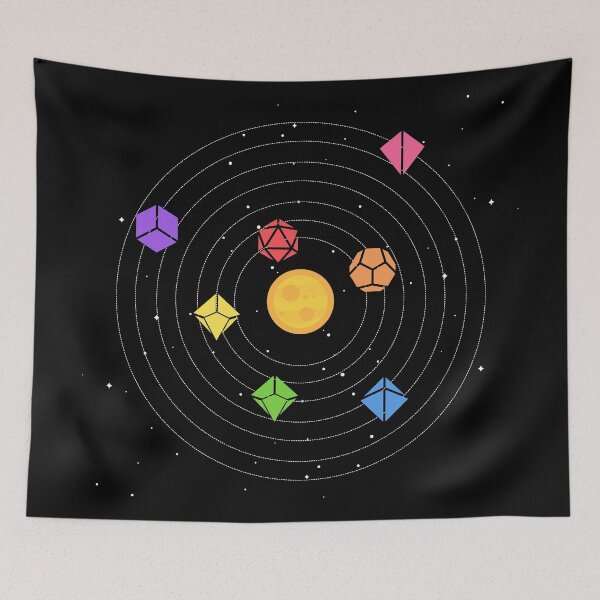 Item preview, Solar System Polyhedral Dice Set Nerdy Tabletop RPG Gamer designed and sold by pixeptional.