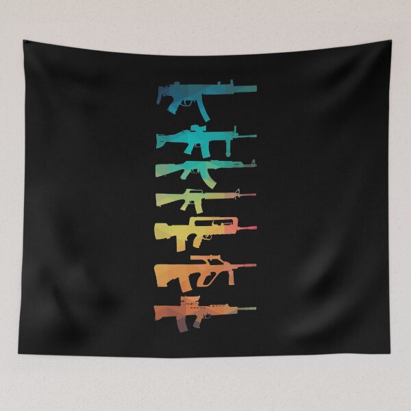 Item preview, Rainbow rifles silhouette  designed and sold by AdiDsgn.