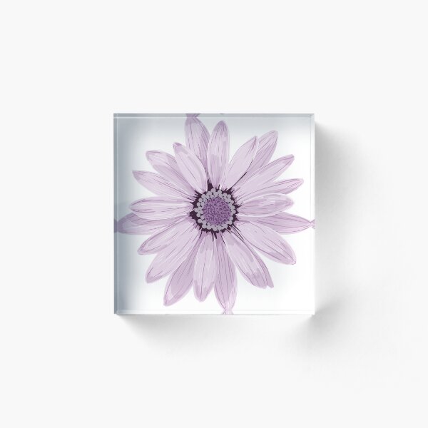 Purple Daisy Acrylic Block