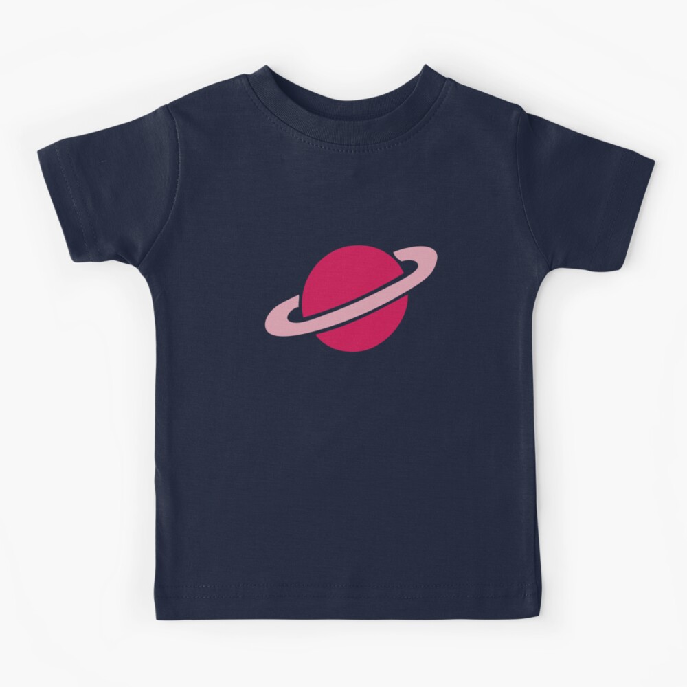 Neon Space Planets Pattern Kids T-Shirt