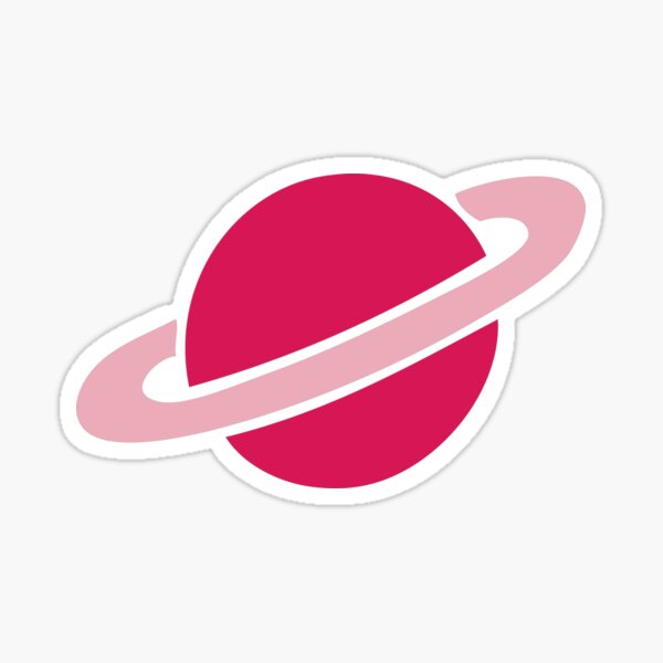 Neon Space Planets Pattern Sticker