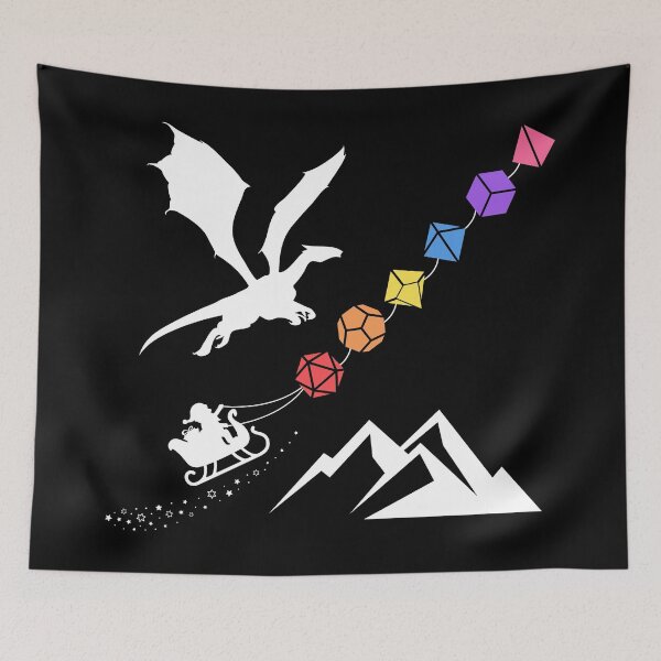 Item preview, Nerdy Christmas Rainbow Polyhedral Dice Set Tabletop RPG Addict designed and sold by pixeptional.