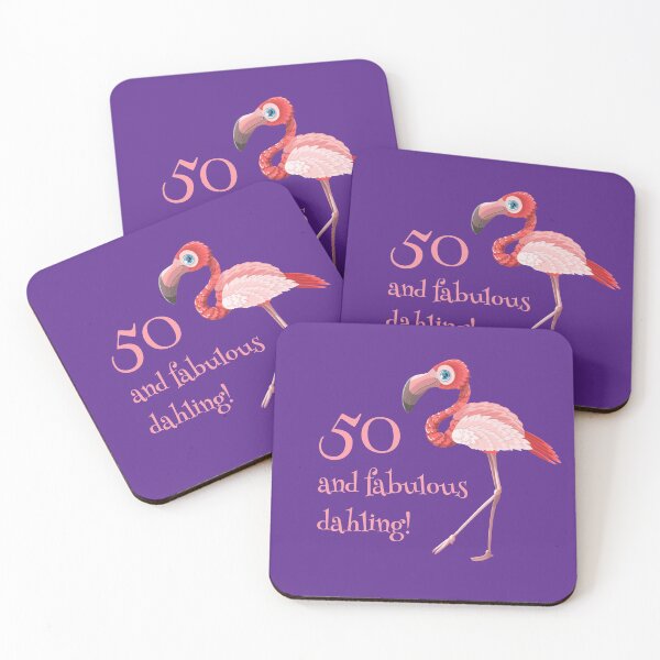 Item preview, 50 and fabulous dahling funny 50th birthday flamingo designed and sold by NaughtyGoose.