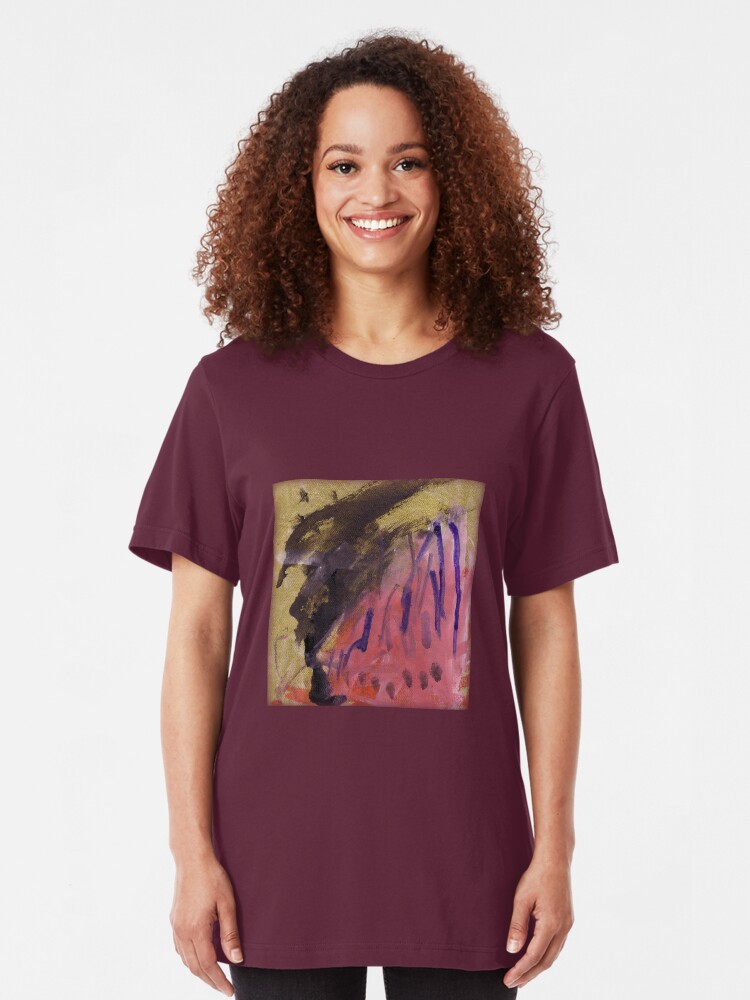 Alternate view of Monster wearing pink Slim Fit T-Shirt