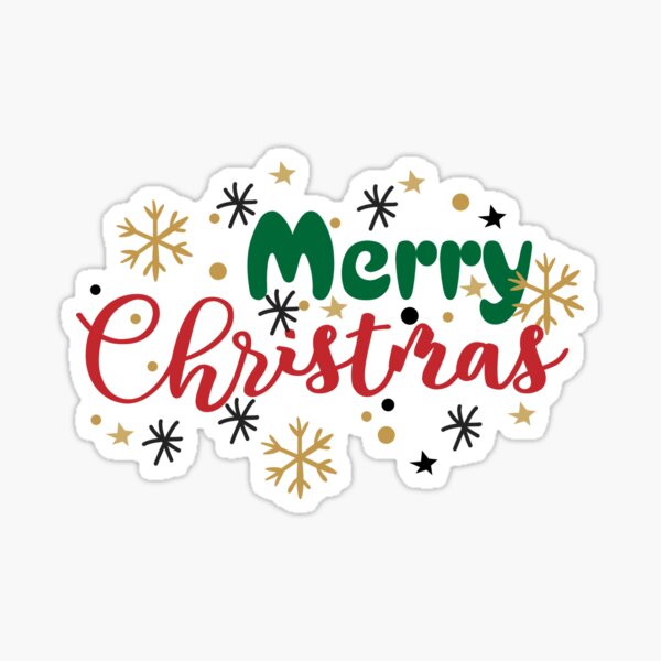 Merry Christmas Design  Sticker