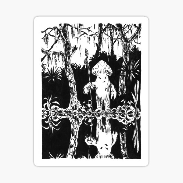 Wilder Pilz-Kerl Sticker