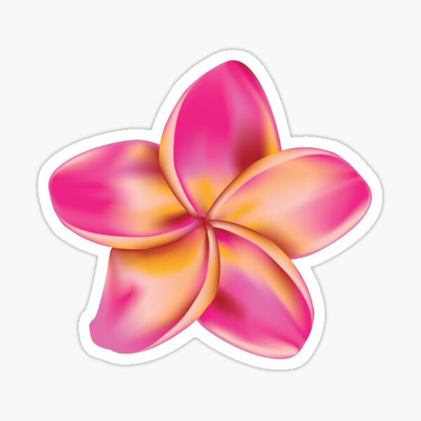 Plumeria flower Sticker