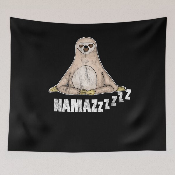 Item preview, Namaste Sleeping Sloth I Funny Yoga Pet Sloth Fall Asleep designed and sold by Cedinho.