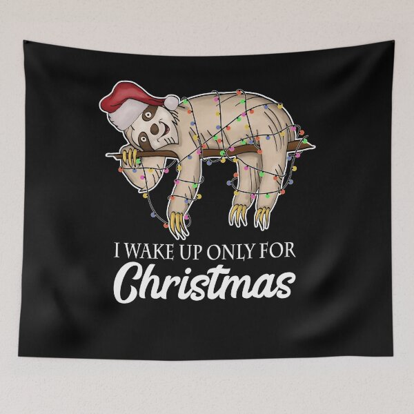 Item preview, Sloth Wakes Up Only For Xmas | Lazy Funny Santa Sloth Baby designed and sold by Cedinho.