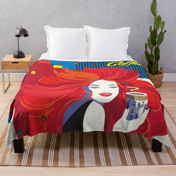 Artikelvorschau, Schöne Modefrau mit Kaffeetasse Pop-Art-Poster, trendiges Design für Heimdekoration, Wandkunst, Geschenke und Präsente, T-Shirt-Designdruck – Kollektion. entworfen und verkauft von sofiartmedia.