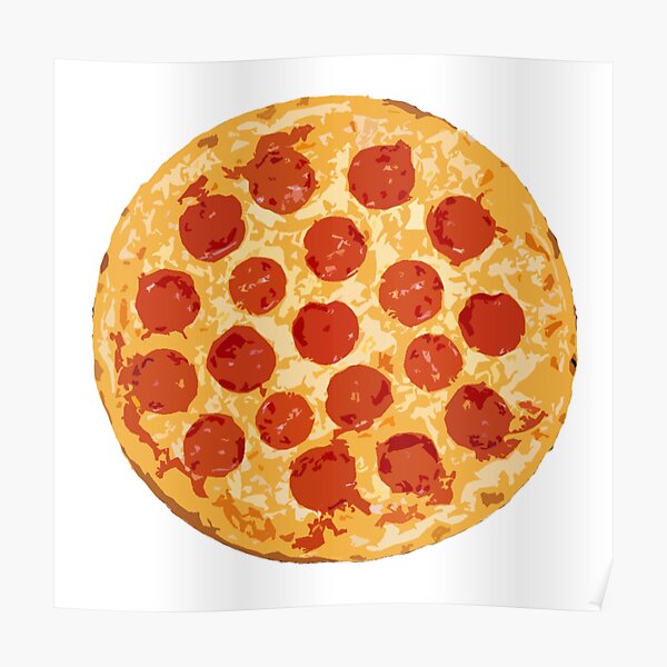 Pizza Design - Fun Cartoon Pepperoni Pizza with Cheese