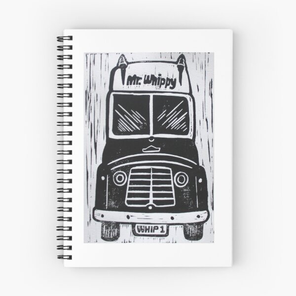 Item preview, The Mr Whippy Van - Linocut designed and sold by The Lazy Beach.