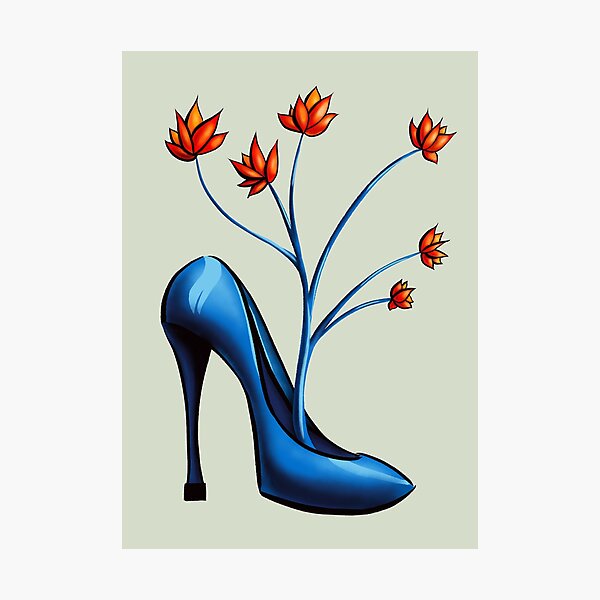 Item preview, High Heel Shoe And Flower Bouquet designed and sold by Boriana Giormova.