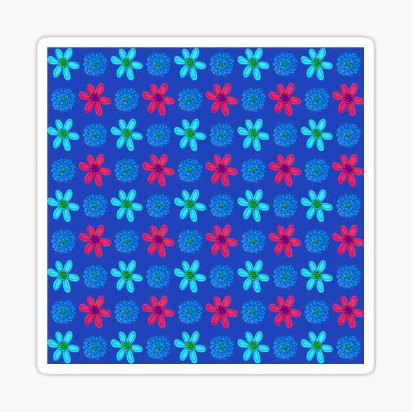 Item preview, Groovy 70's Flower Power, Blue Background designed and sold by Sharon Schwalbe.