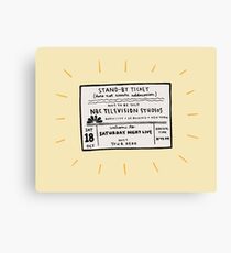 SNL Ticket Canvas Print
