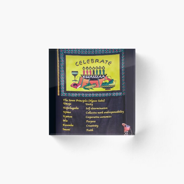 Kwanzaa-The 7 Principles Acrylic Block