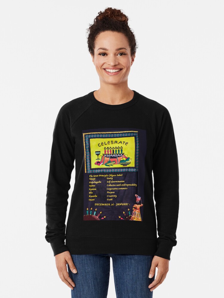 Kwanzaa The 7 Principles Lightweight Sweatshirt By Heatherfriedman Redbubble
