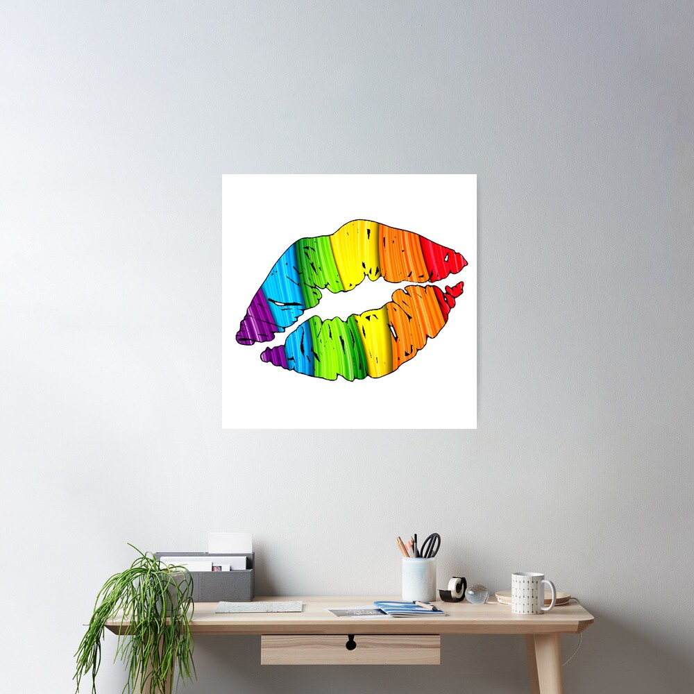 Póster for Sale con la obra «Beso arcoiris» de TizianaDF | Redbubble