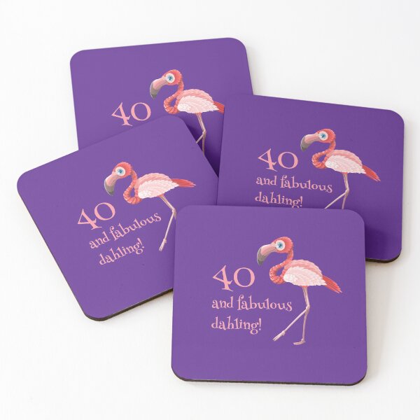 Item preview, 40 and fabulous dahling funny 40th birthday flamingo designed and sold by NaughtyGoose.