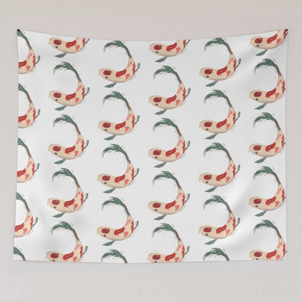 Item preview, Red and white Koi Fish with Turquoise Tail designed and sold by Gingerale1213.