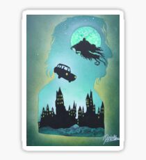 snape spray paint art Sticker