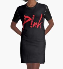 Pink Graphic T-Shirt Dress