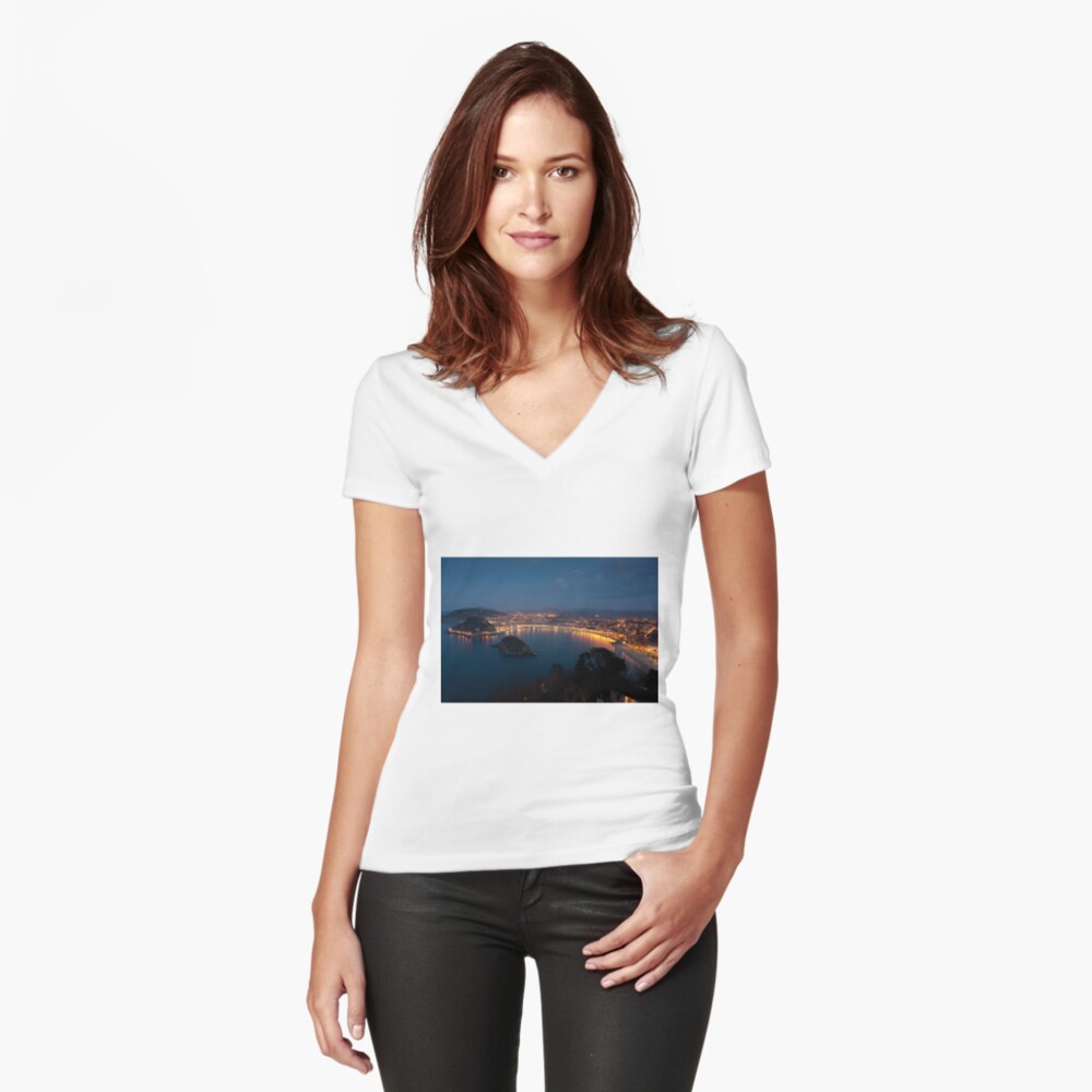 Item preview, Fitted V-Neck T-Shirt designed and sold by PhotoBilbo.