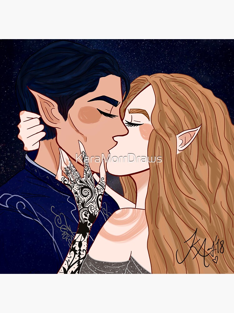 ACOTAR Feyre and Rhysand by KaraMorrDraws