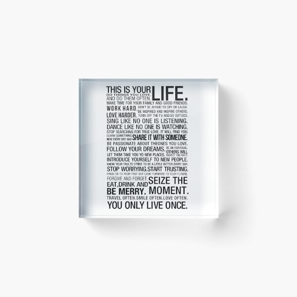 Item preview, THIS IS YOU LIFE, LIVE YOUR LIFE, DO WHAT YOU LOVE  designed and sold by mowafak younis.