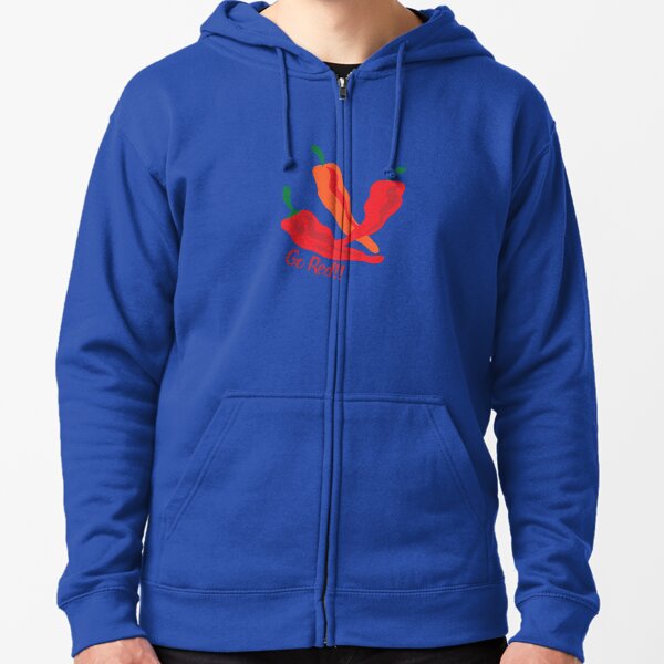 Go Red!!! Chile Peppers Zipped Hoodie