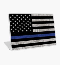 The thin blue line Laptop Skin