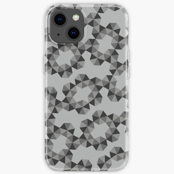 Geometric Monotone Design iPhone Soft Case