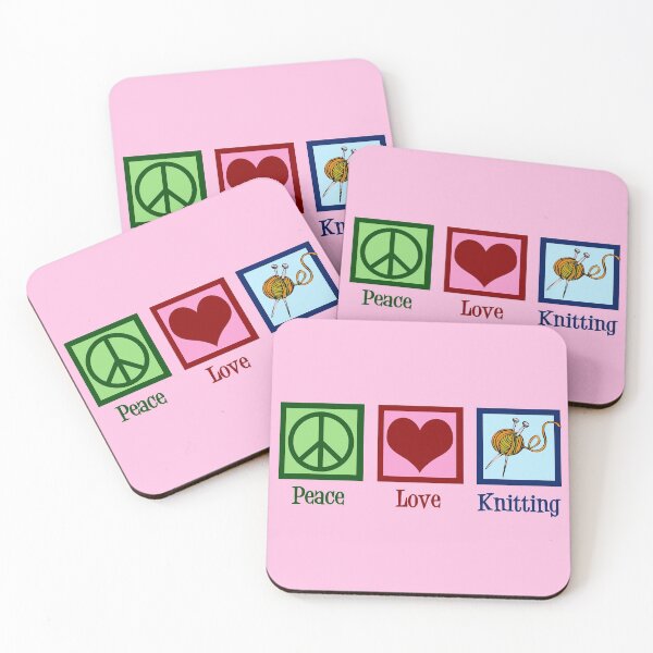 Item preview, Peace Love Knit | Cute Knitting designed and sold by Epic Love Designs.