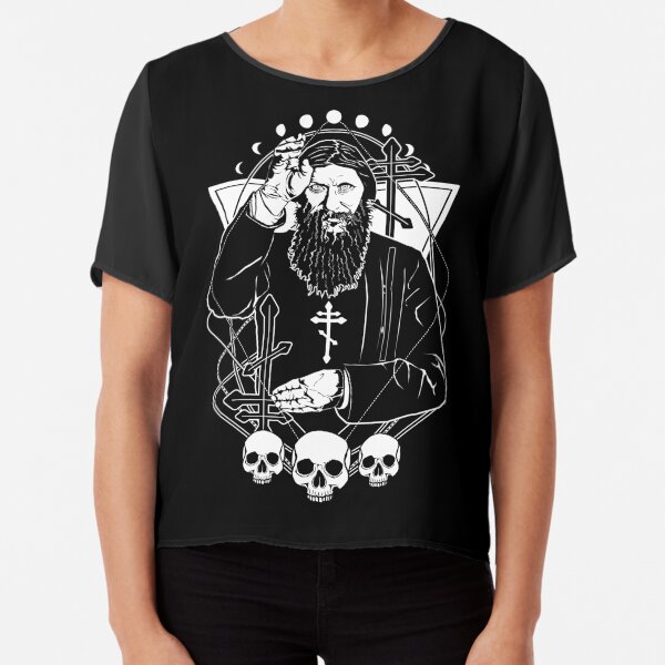 Grigori Yefimovich Rasputin - the Russian mystic Chiffon Top