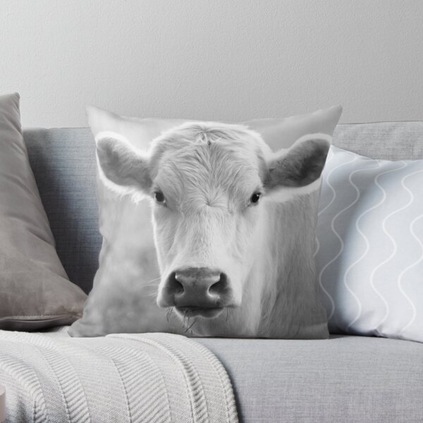 Black and white cow hot sale pillow