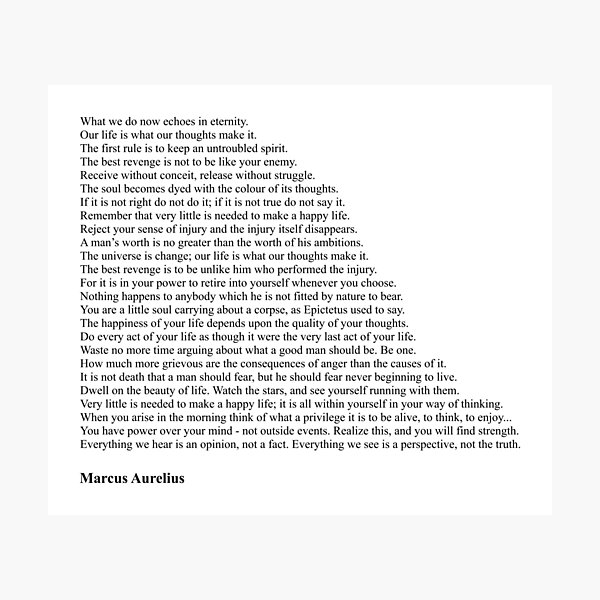 Item preview, Marcus Aurelius Quotes designed and sold by Miguel Queiruga.
