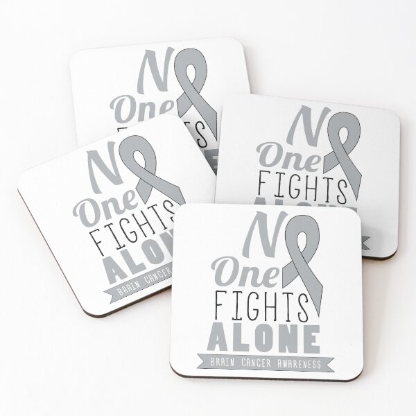 Item preview, No One Fights Alone - Brain Cancer Awareness © GraphicLoveShop designed and sold by Graphic Love Shop.