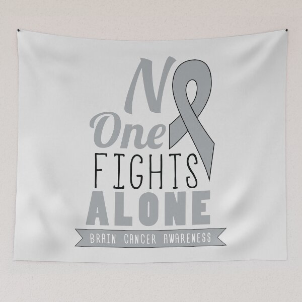 Item preview, No One Fights Alone - Brain Cancer Awareness © GraphicLoveShop designed and sold by Graphic Love Shop.