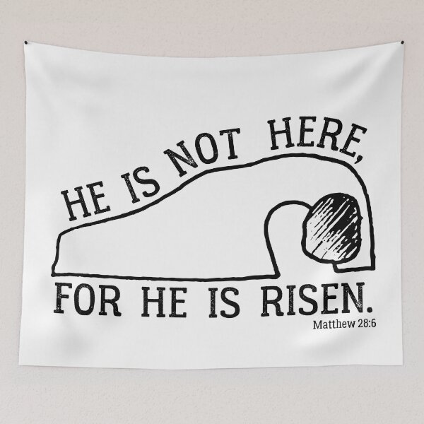 Item preview, He Is Risen, Matthew 28:6 © GraphicLoveShop designed and sold by Graphic Love Shop.
