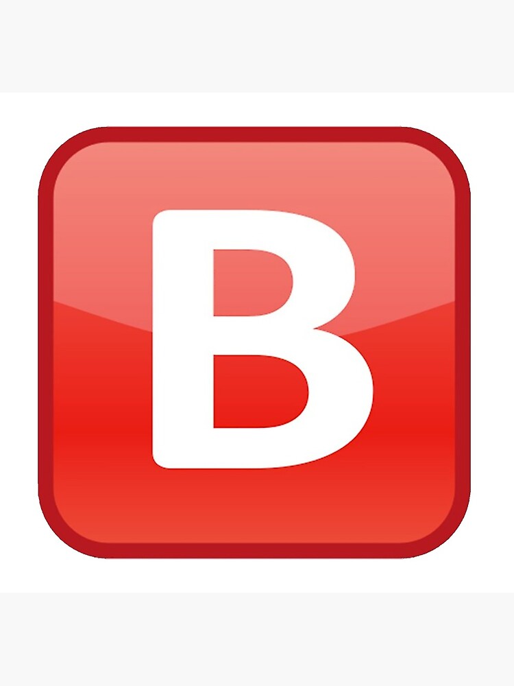 "B Button Emoji " Poster For Sale By FlashmanBiscuit | Redbubble