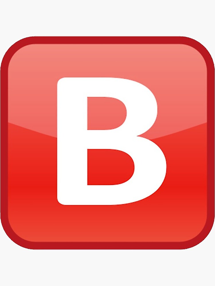 "B Button Emoji " Sticker For Sale By FlashmanBiscuit | Redbubble